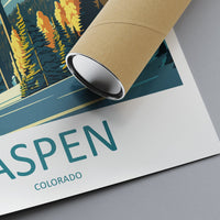 Aspen Travel Print Wall Art Aspen Wall Hanging Home Décor Aspen Gift Art Lovers Ski Art Lover Gift Aspen Print Skiing Aspen Ski Art Poster
