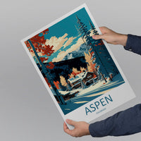 Aspen Travel Print Wall Art Aspen Wall Hanging Home Décor Aspen Gift Art Lovers Ski Art Lover Gift Aspen Print Skiing Aspen Ski Art Poster