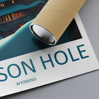 Jackson Hole Travel Print Wall Art Jackson Hole Wall Hanging Home Décor Jackson Hole Gift Art Lovers Ski Art Lover Gift Jackson Hole Print