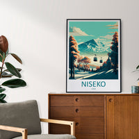 Niseko Travel Print Wall Art Niseko Wall Hanging Home Décor Niseko Gift Art Lovers Ski Art Lover Gift Niseko Print Skiing Niseko Ski Art