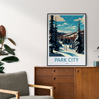 Park City Travel Print Wall Art Park City Wall Hanging Home Décor Park City Gift Art Lovers Ski Art Lover Gift Park City Print Skiing Print