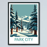 Park City Travel Print Wall Art Park City Wall Hanging Home Décor Park City Gift Art Lovers Ski Art Lover Gift Park City Print Skiing Print
