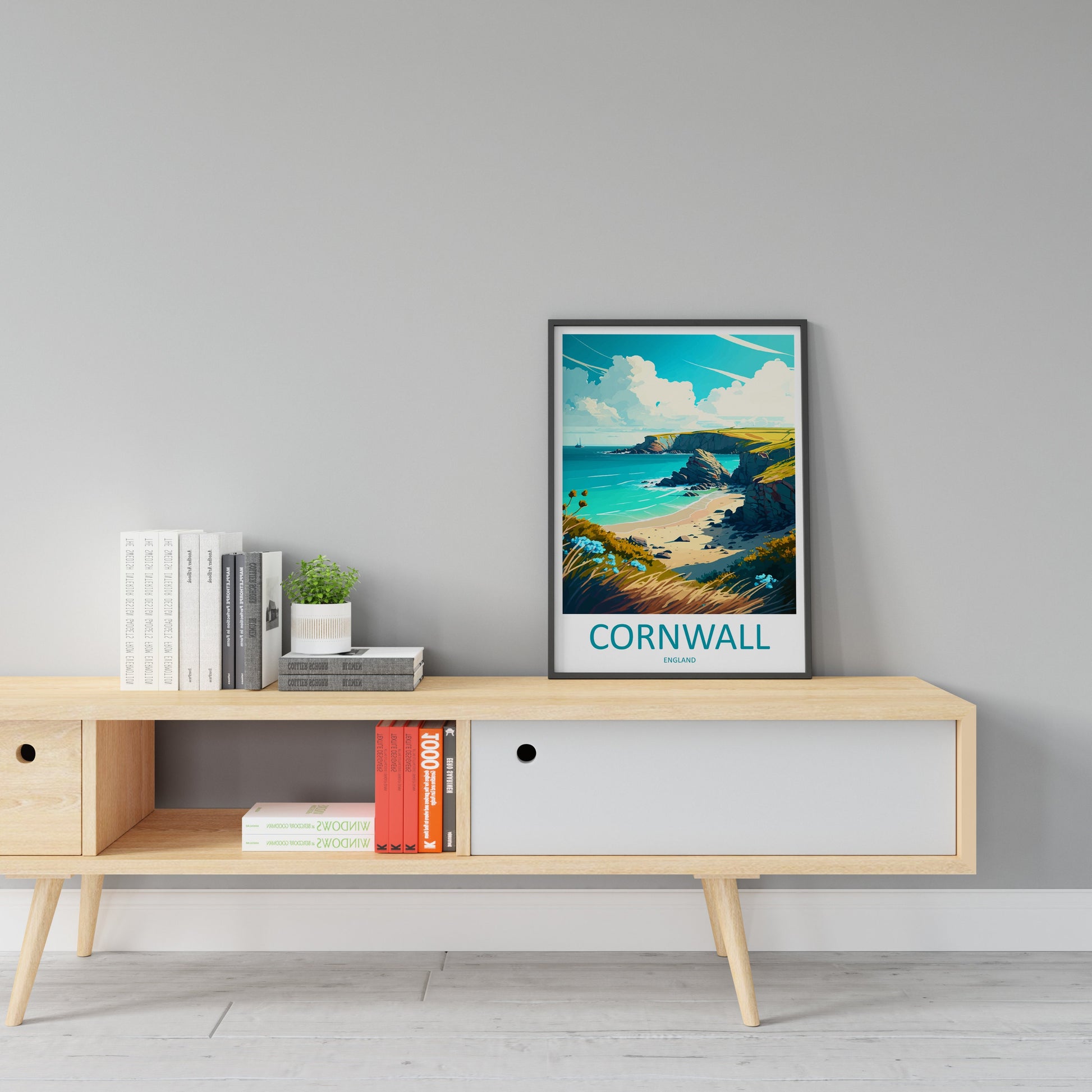 Cornwall Travel Print Wall Art Cornwall Wall Hanging Home Decoration Cornwall Gift Art Lovers Wall Art Print Art Cornwall Print Cornwall Art