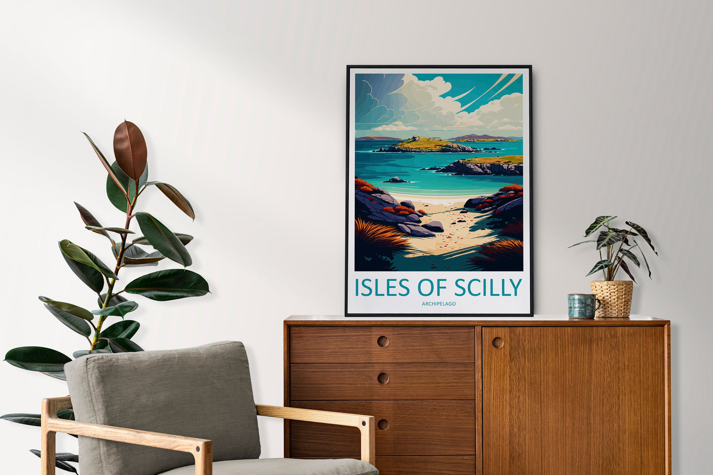 Isles of Scilly Travel Print Wall Art Isles of Scilly Wall Hanging Home Decoration Isles of Scilly Gift Art Lovers Wall Art Print Scilly Art