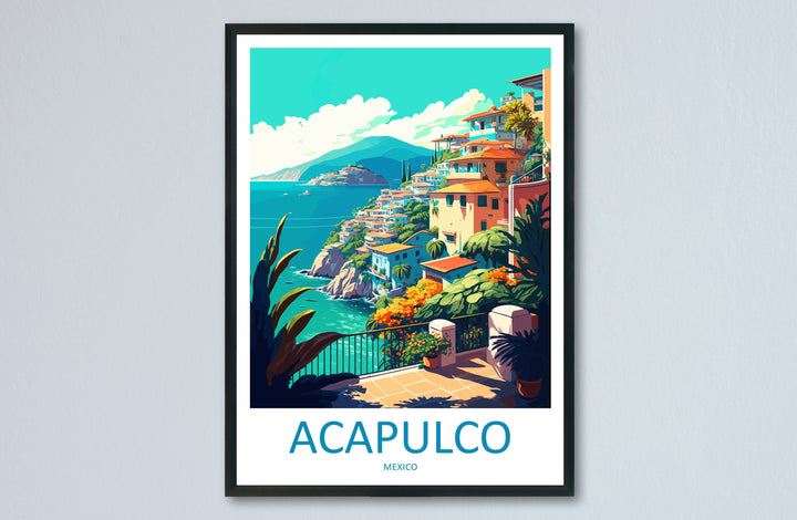 Acapulco Travel Print Wall Art Acapulco Wall Hanging Home Decoration Acapulco Gift Art Lovers Wall Art Print Art Acapulco Travel Art Poster