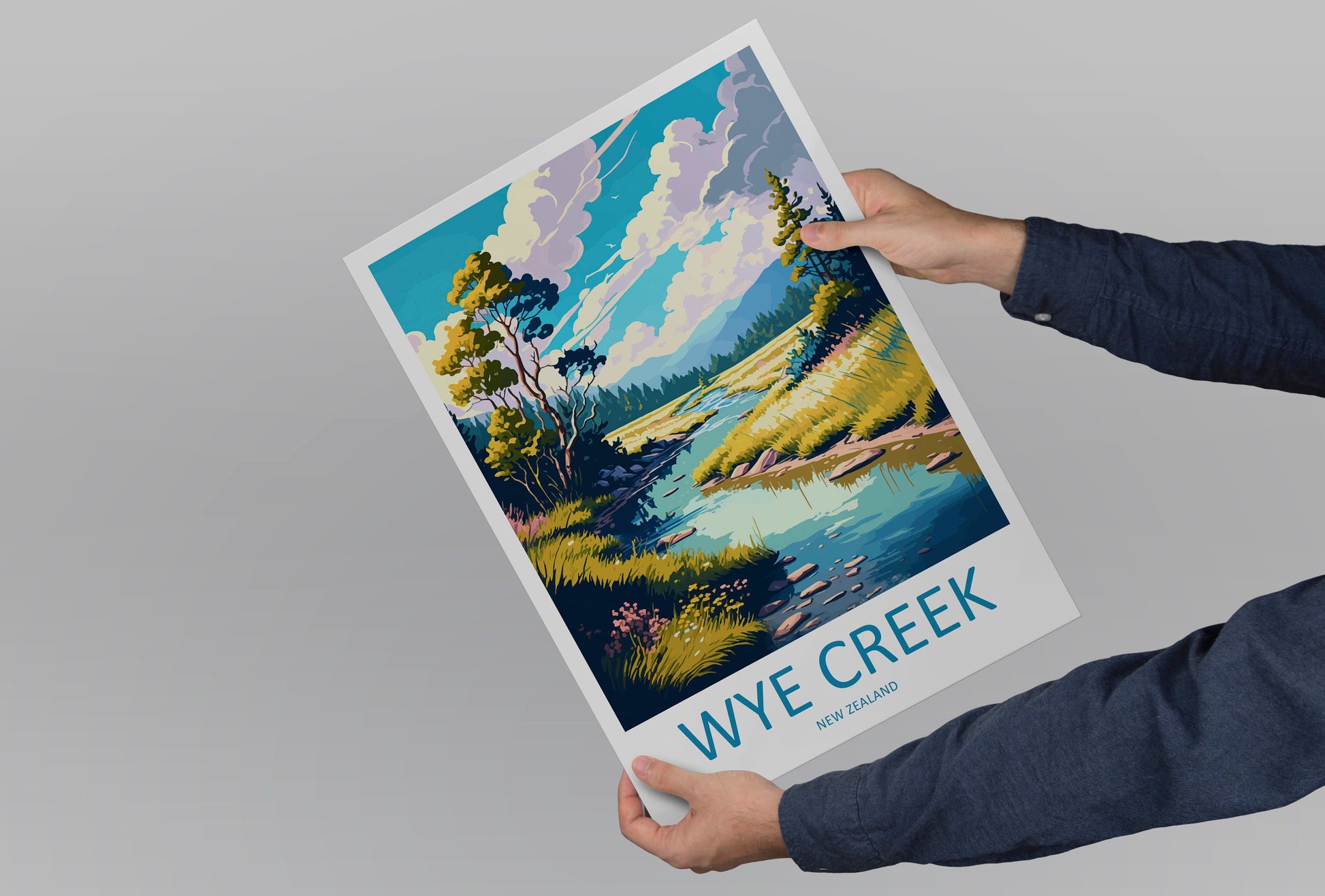 Wye Creek Travel Print Wall Art Wye Creek Wall Hanging Home Decoration Wye Creek Gift Art Lovers Wall Art Wye Creek New Zealand Wall Poster