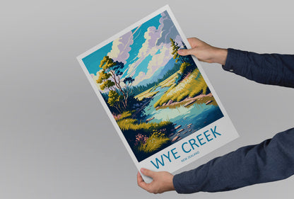Wye Creek Travel Print Wall Art Wye Creek Wall Hanging Home Decoration Wye Creek Gift Art Lovers Wall Art Wye Creek New Zealand Wall Poster