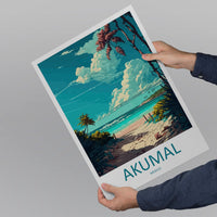Akumal Travel Print Wall Art Akumal Wall Hanging Home Decoration Akumal Gift Art Lovers Wall Art Print Art Akumal Mexico Wall Poster