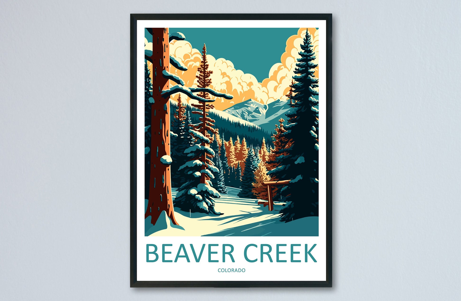 Beaver Creek Travel Print Wall Art Beaver Creek Wall Hanging Home Décor Beaver Creek Gift Art Lovers Ski Art Lover Gift Beaver Creek Print