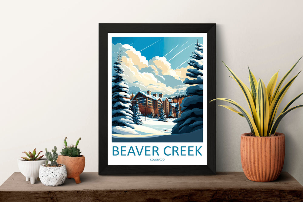 Beaver Creek Travel Print Wall Art Beaver Creek Wall Hanging Home Décor Beaver Creek Gift Art Lovers Ski Art Lover Gift Beaver Creek Print