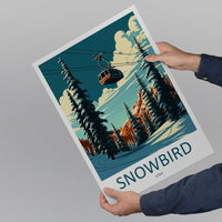 Snowbird Travel Print Wall Art Snowbird Wall Hanging Home Décor Snowbird Gift Art Lovers Ski Art Lover Gift Snowbird Print Skiing Print