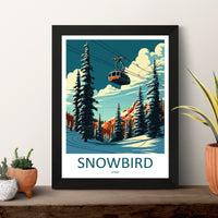 Snowbird Travel Print Wall Art Snowbird Wall Hanging Home Décor Snowbird Gift Art Lovers Ski Art Lover Gift Snowbird Print Skiing Print