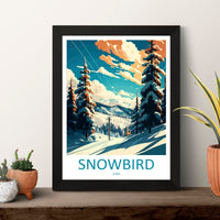 Snowbird Travel Print Wall Art Snowbird Wall Hanging Home Décor Snowbird Gift Art Lovers Ski Art Lover Gift Snowbird Print Skiing Print