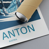 St. Anton Travel Print Wall Art St. Anton Wall Hanging Home Décor St. Anton Gift Art Lovers Ski Art Lover Gift St. Anton Print Skiing Print
