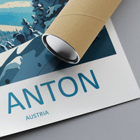 St. Anton Travel Print Wall Art St. Anton Wall Hanging Home Décor St. Anton Gift Art Lovers Ski Art Lover Gift St. Anton Print Skiing Print