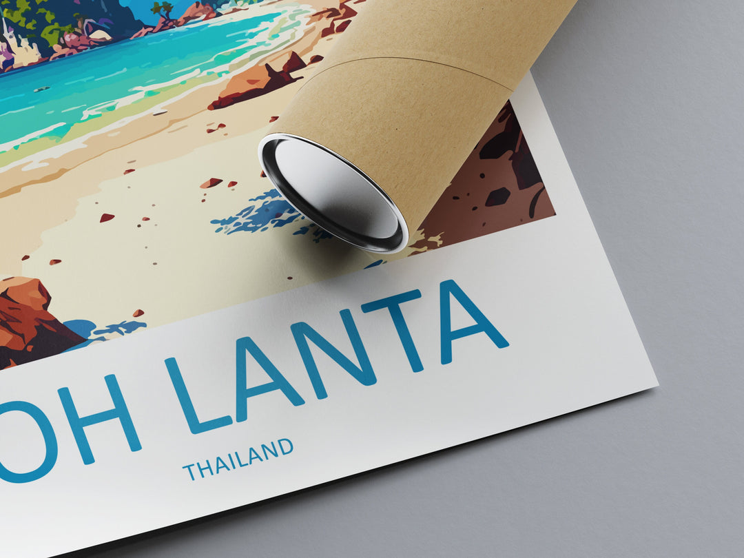 Koh Lanta Travel Print Wall Art Koh Lanta Wall Hanging Home Decoration Koh Lanta Gift Art Lovers Wall Art Thailand Travel Print Gift Thai