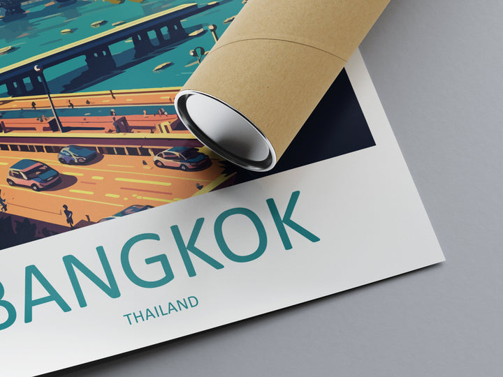 Bangkok Travel Print Wall Art Bangkok Wall Hanging Home Decor Bangkok Gift Art Lovers Wall Art Thailand Travel Print Gift Thai Travel Art