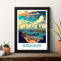 Bangkok Travel Print Wall Art Bangkok Wall Hanging Home Decor Bangkok Gift Art Lovers Wall Art Thailand Travel Print Gift Thai Travel Art