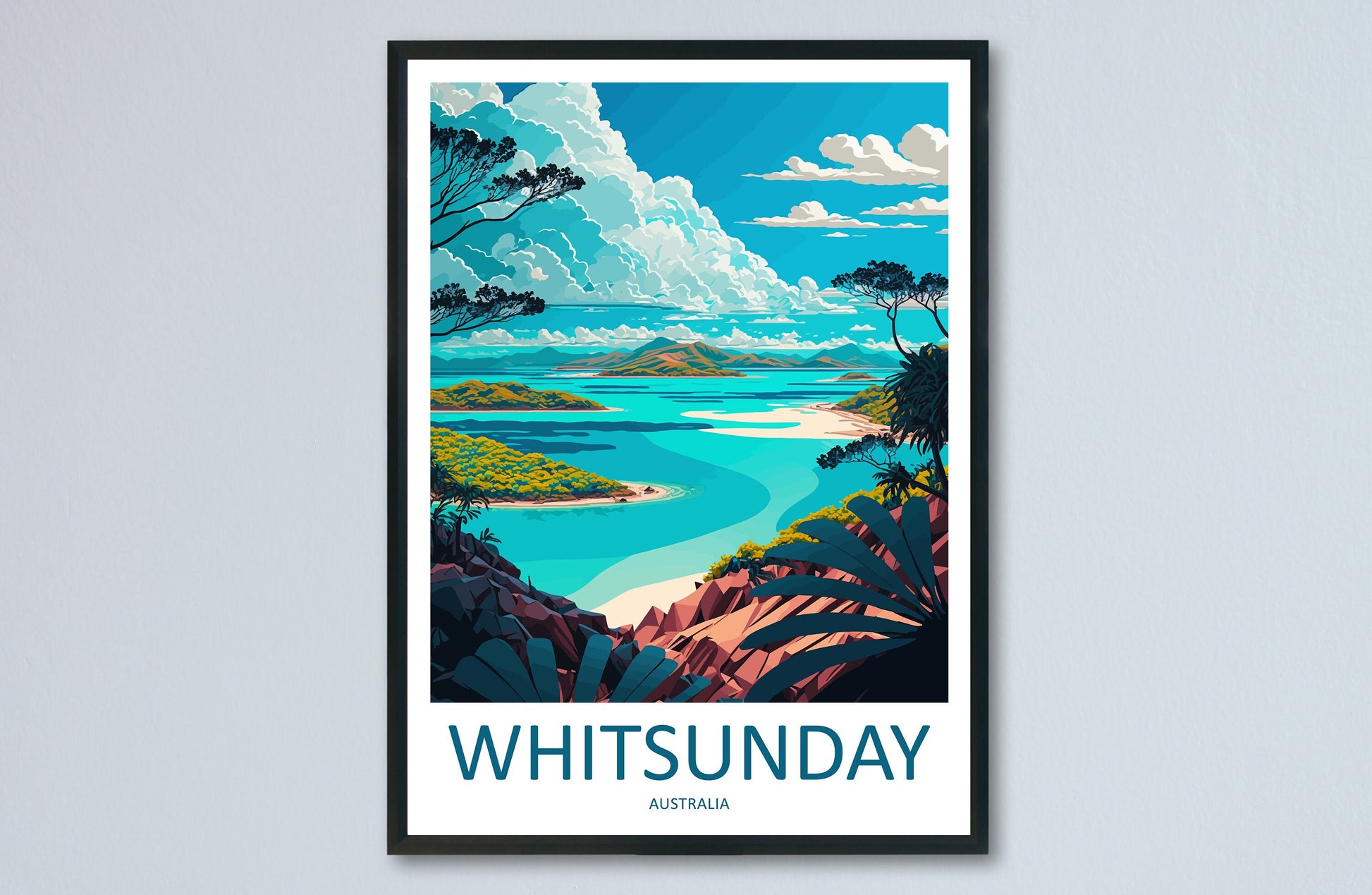 Whitsunday Travel Print Wall Art Whitsunday Wall Hanging Home Décor Whitsunday Gift Art Lovers Wall Art Australia Travel Print Whitsunday