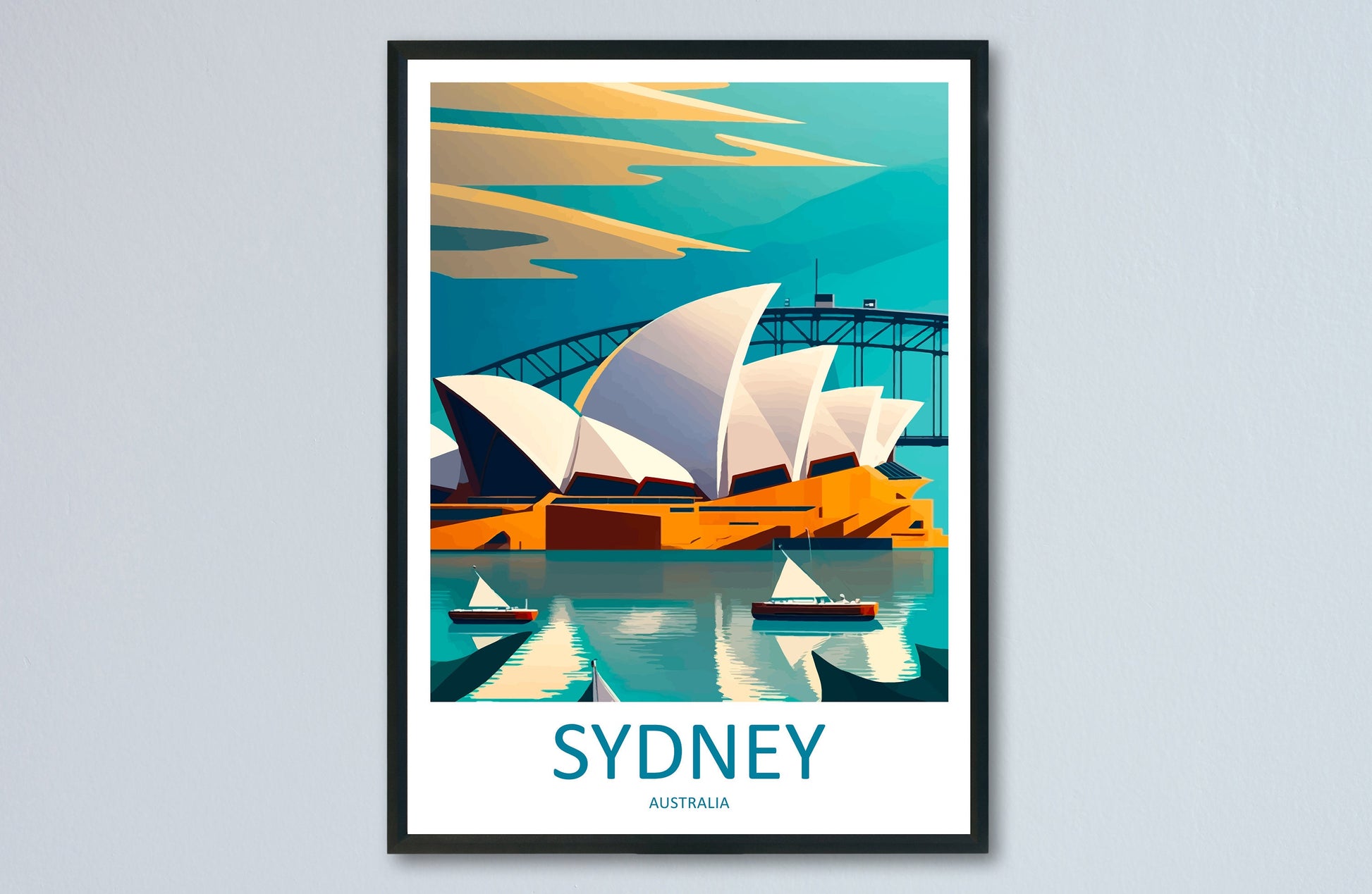 Sydney Opera House Travel Print Wall Art Sydney Wall Hanging Home Décor Sydney Gift Art Lovers Wall Art Australia Travel Print Opera House