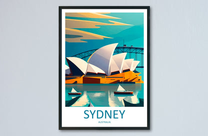 Sydney Opera House Travel Print Wall Art Sydney Wall Hanging Home Décor Sydney Gift Art Lovers Wall Art Australia Travel Print Opera House