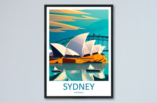 Sydney Opera House Travel Print Wall Art Sydney Wall Hanging Home Décor Sydney Gift Art Lovers Wall Art Australia Travel Print Opera House