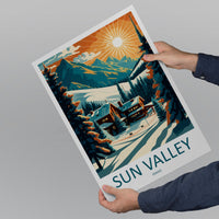 Sun Valley Travel Print Wall Art Sun Valley Wall Hanging Home Décor Sun Valley Gift Art Lovers Ski Art Lover Gift Sun Valley Print Skiing