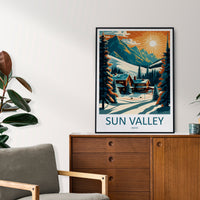 Sun Valley Travel Print Wall Art Sun Valley Wall Hanging Home Décor Sun Valley Gift Art Lovers Ski Art Lover Gift Sun Valley Print Skiing