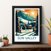Sun Valley Travel Print Wall Art Sun Valley Wall Hanging Home Décor Sun Valley Gift Art Lovers Ski Art Lover Gift Sun Valley Print Skiing