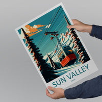 Sun Valley Travel Print Wall Art Sun Valley Wall Hanging Home Décor Sun Valley Gift Art Lovers Ski Art Lover Gift Sun Valley Print Skiing