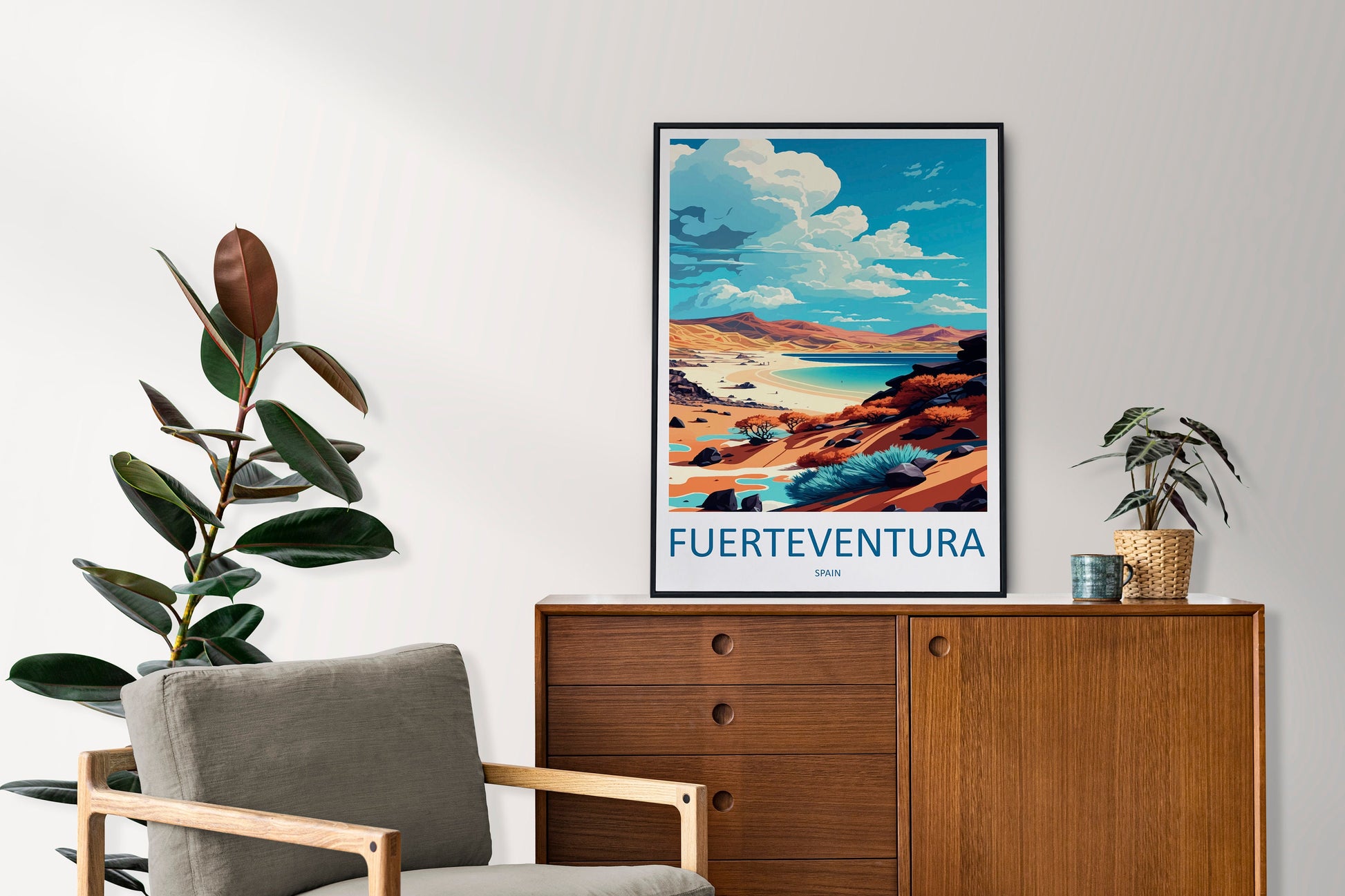 Fuerteventura Travel Print Wall Art Fuerteventura Wall Hanging Home Décor Fuerteventura Gift Art Lovers Spain Art Lover Gift Fuerteventura