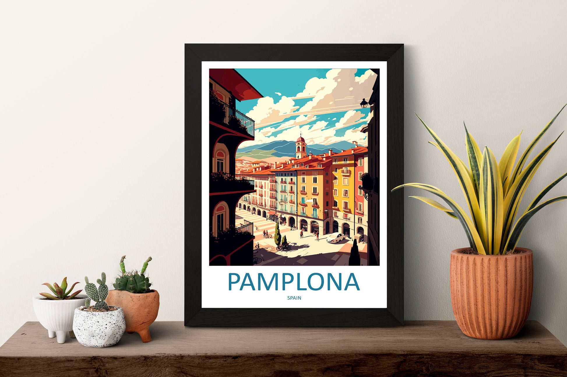 Pamplona Travel Print Wall Art Pamplona Wall Hanging Home Décor Pamplona Gift Art Lovers Spain Art Lover Gift Pamplona Print Spain Wall Art