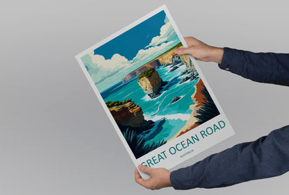 Great Ocean Road Travel Print Wall Art Ocean Road Wall Hanging Home Décor Great Ocean Road Gift Art Lovers Wall Art Australia Travel Print