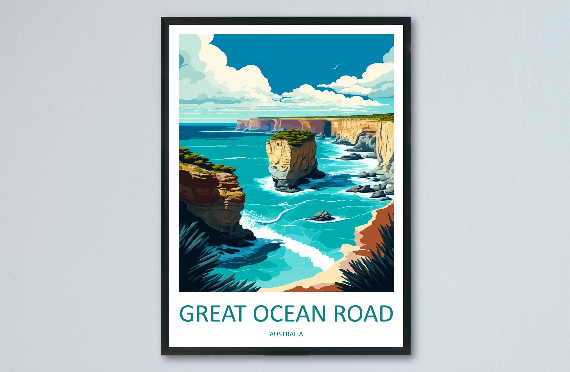 Great Ocean Road Travel Print Wall Art Ocean Road Wall Hanging Home Décor Great Ocean Road Gift Art Lovers Wall Art Australia Travel Print