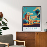 Adelaide Travel Print Wall Art Adelaide Wall Hanging Home Décor Adelaide Gift Art Lovers Wall Art Australia Travel Print Adelaide Travel Art