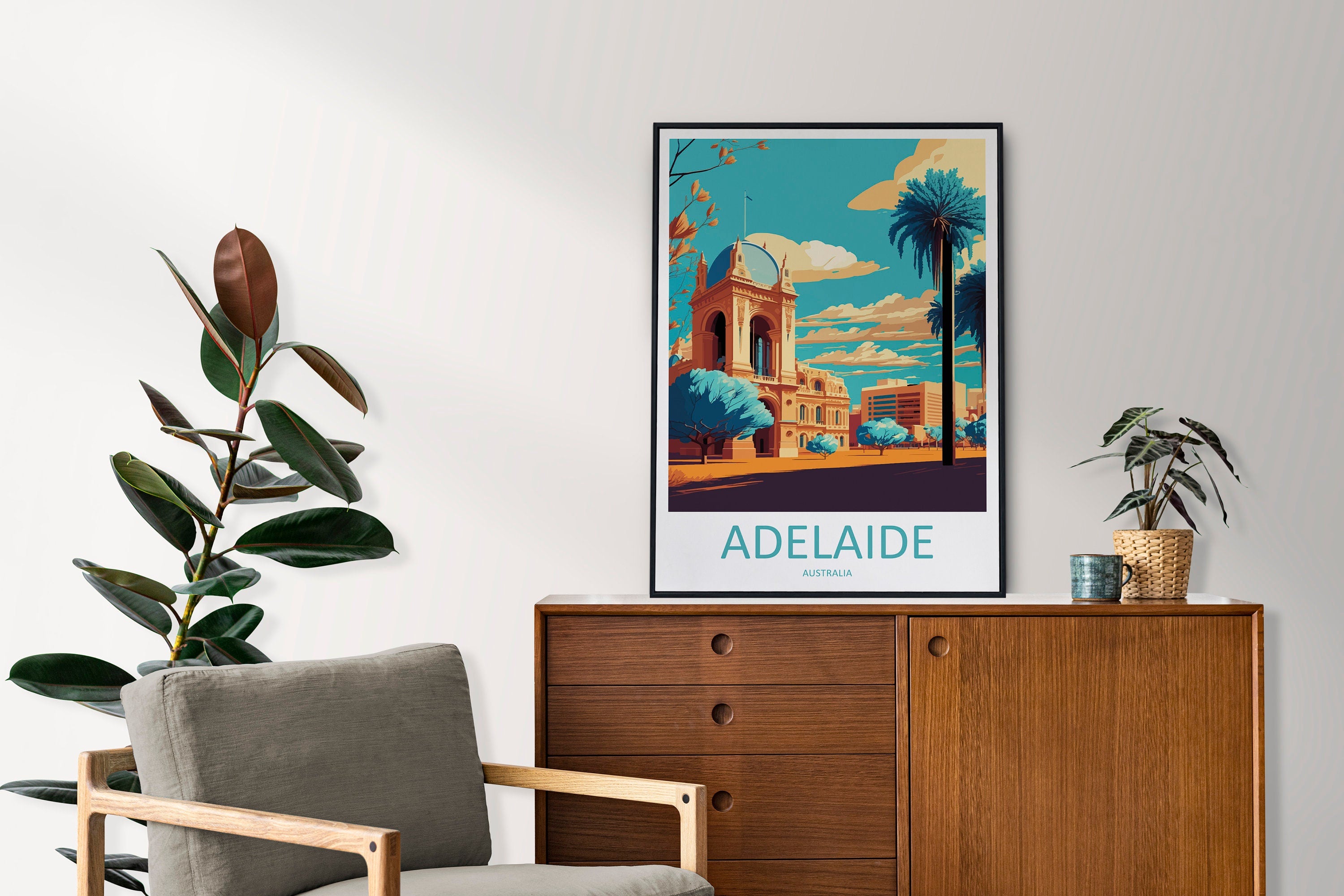 Adelaide Travel Print Wall Art Adelaide Wall Hanging Home Décor Adelaide Gift Art Lovers Wall Art Australia Travel Print Adelaide Travel Art