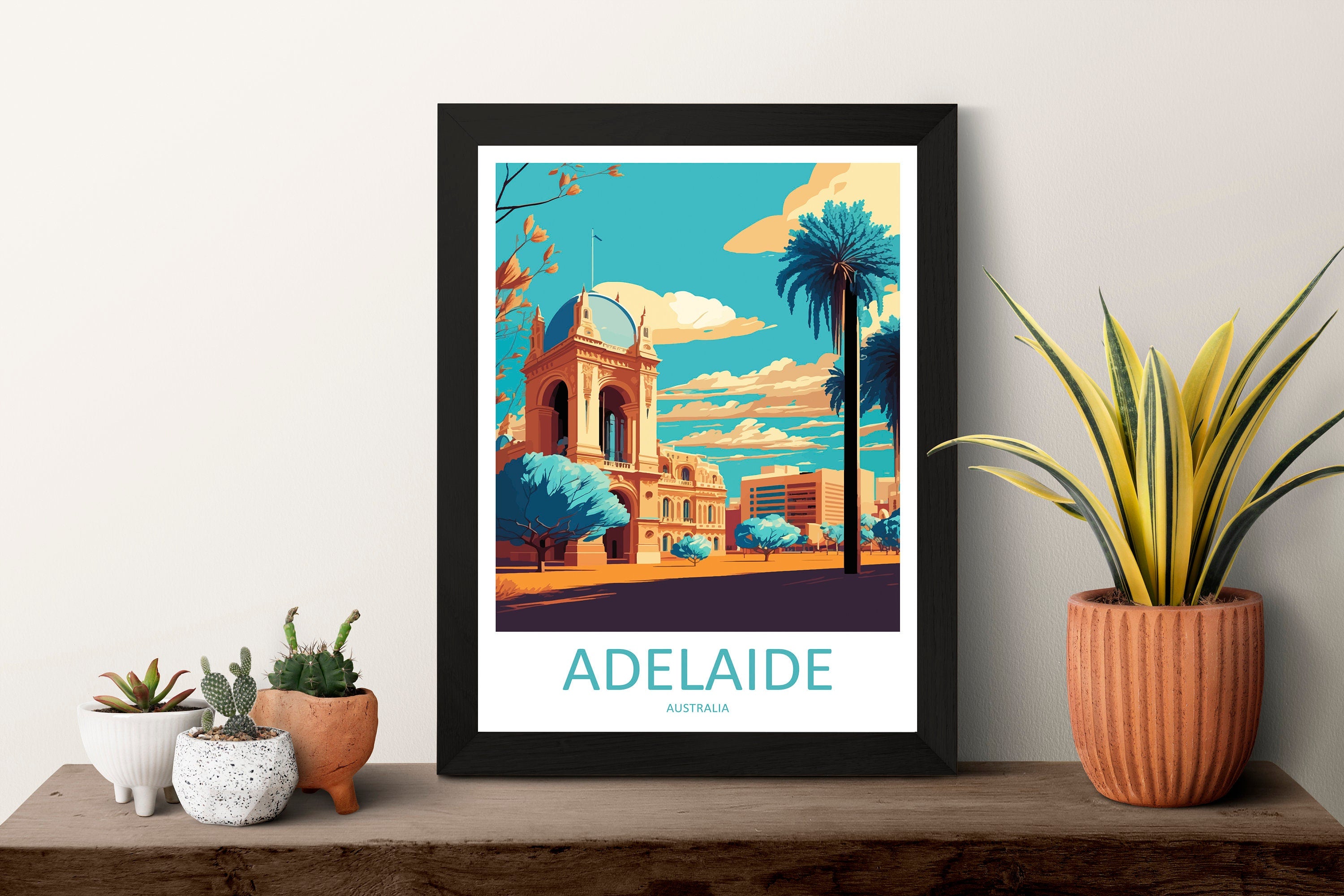Adelaide Travel Print Wall Art Adelaide Wall Hanging Home Décor Adelaide Gift Art Lovers Wall Art Australia Travel Print Adelaide Travel Art