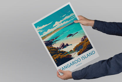 kangaroo island Travel Print Wall Art kangaroo island Wall Hanging Home Décor kangaroo island Gift Art Lovers Wall Art Australia Travel Art