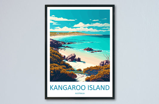 kangaroo island Travel Print Wall Art kangaroo island Wall Hanging Home Décor kangaroo island Gift Art Lovers Wall Art Australia Travel Art