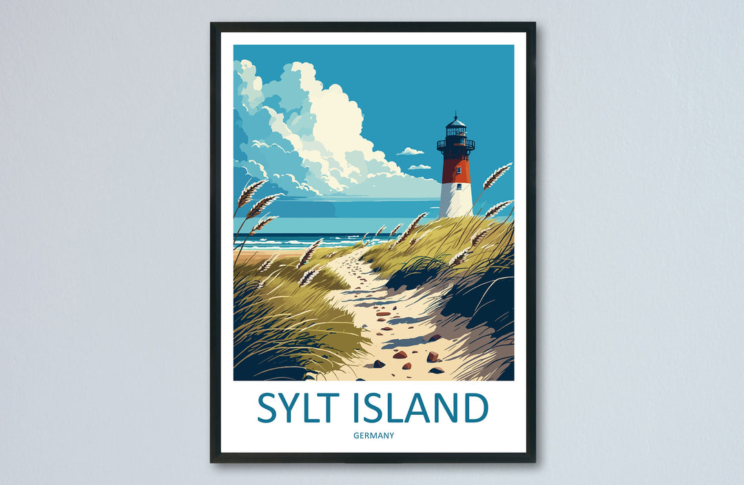 Sylt Island Travel Print Wall Art Sylt Island Wall Hanging Home Décor Sylt Island Gift Art Lovers Germany Art Lover Gift Sylt Island Art