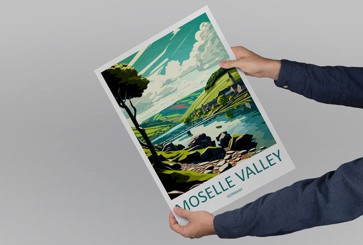 Moselle Valley Travel Print Wall Art Moselle Valley Wall Hanging Home Décor Moselle Valley Gift Art Lovers Germany Art Lover Moselle Valley
