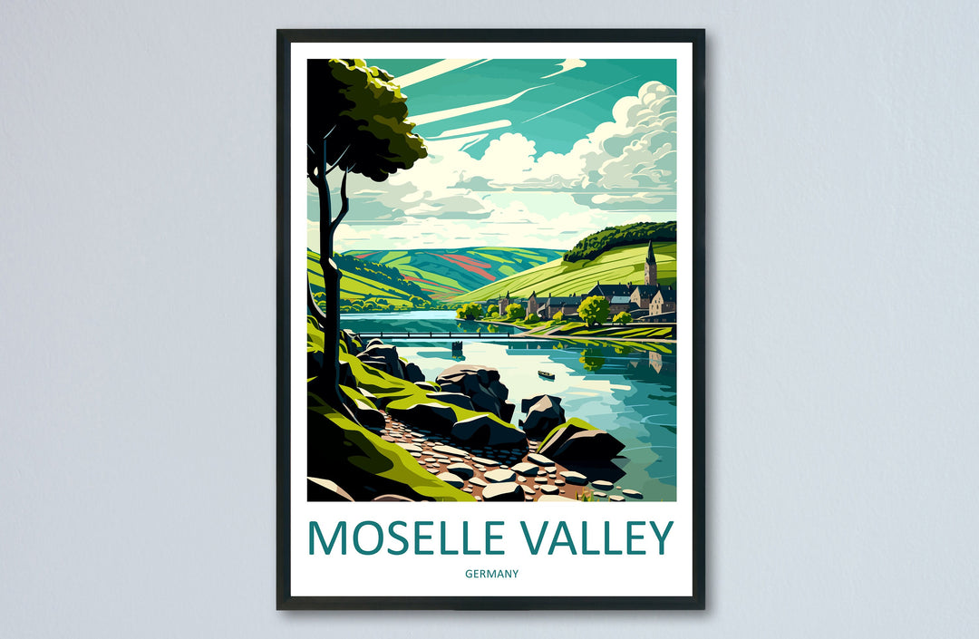 Moselle Valley Travel Print Wall Art Moselle Valley Wall Hanging Home Décor Moselle Valley Gift Art Lovers Germany Art Lover Moselle Valley