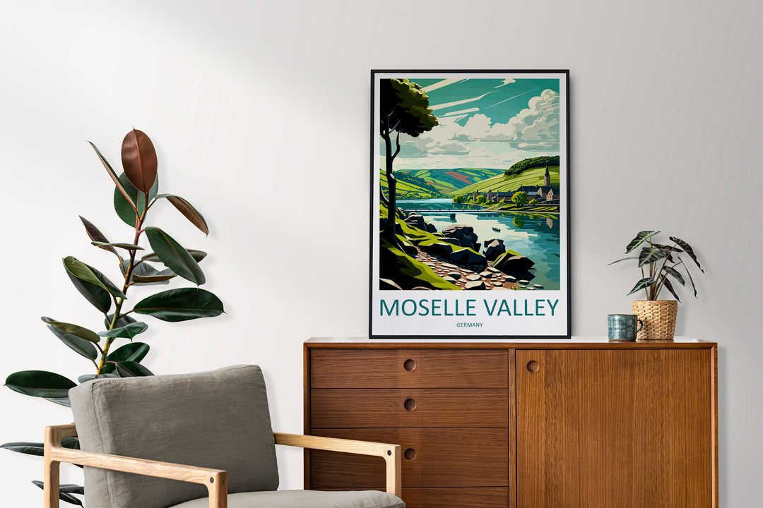 Moselle Valley Travel Print Wall Art Moselle Valley Wall Hanging Home Décor Moselle Valley Gift Art Lovers Germany Art Lover Moselle Valley