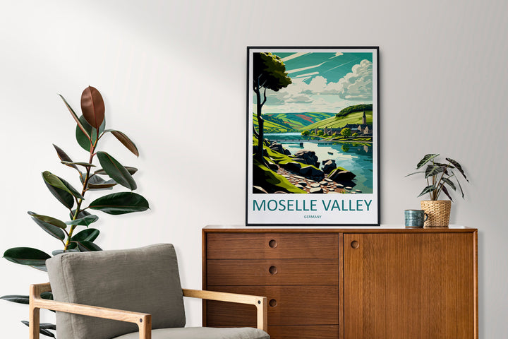 Moselle Valley Travel Print Wall Art Moselle Valley Wall Hanging Home Décor Moselle Valley Gift Art Lovers Germany Art Lover Moselle Valley