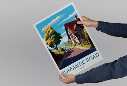 Romantic Road Travel Print Wall Art Romantic Road Wall Hanging Home Décor Romantic Road Gift Art Lovers Germany Art Lover Romantic Road Art