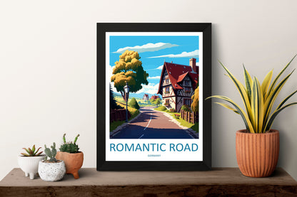 Romantic Road Travel Print Wall Art Romantic Road Wall Hanging Home Décor Romantic Road Gift Art Lovers Germany Art Lover Romantic Road Art