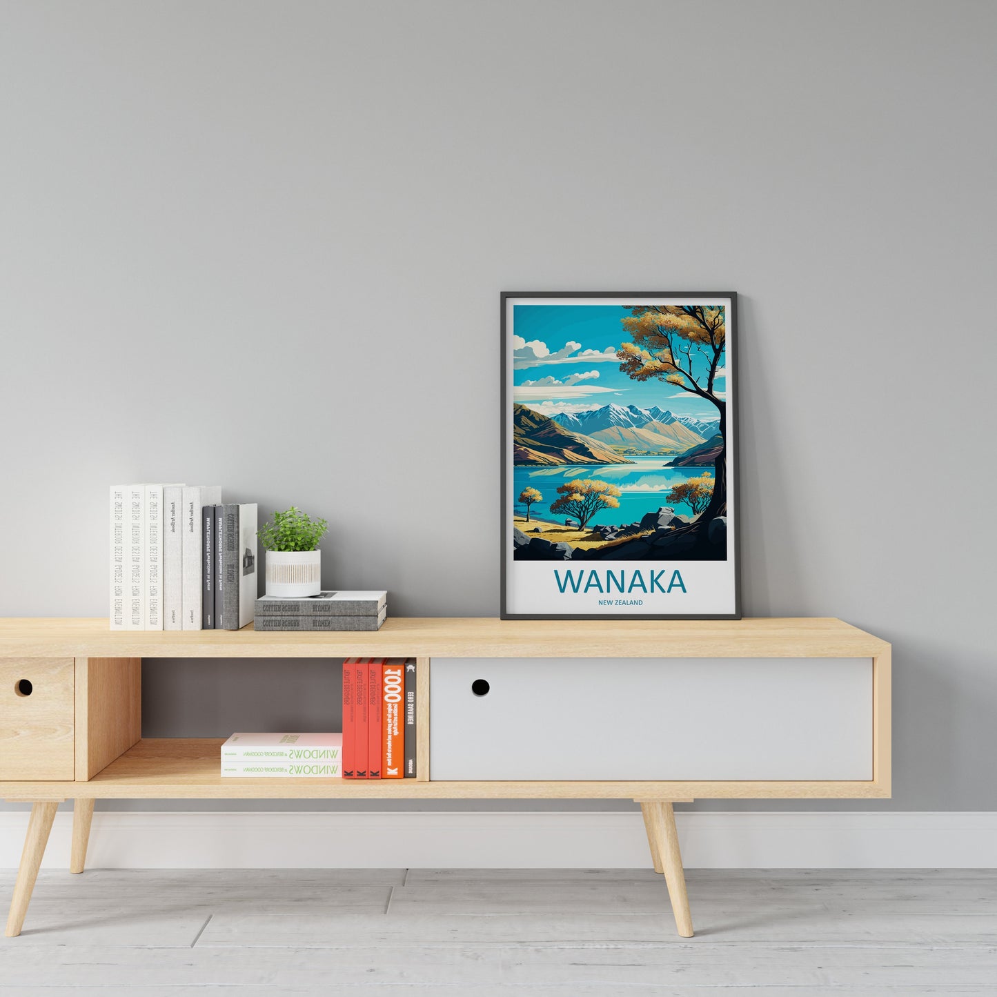 Wanaka Travel Print Wall Art Wanaka Wall Hanging Home Décor Wanaka Gift Art Lovers New Zealand Art Lover Gift Print Wanaka New Zealand Art
