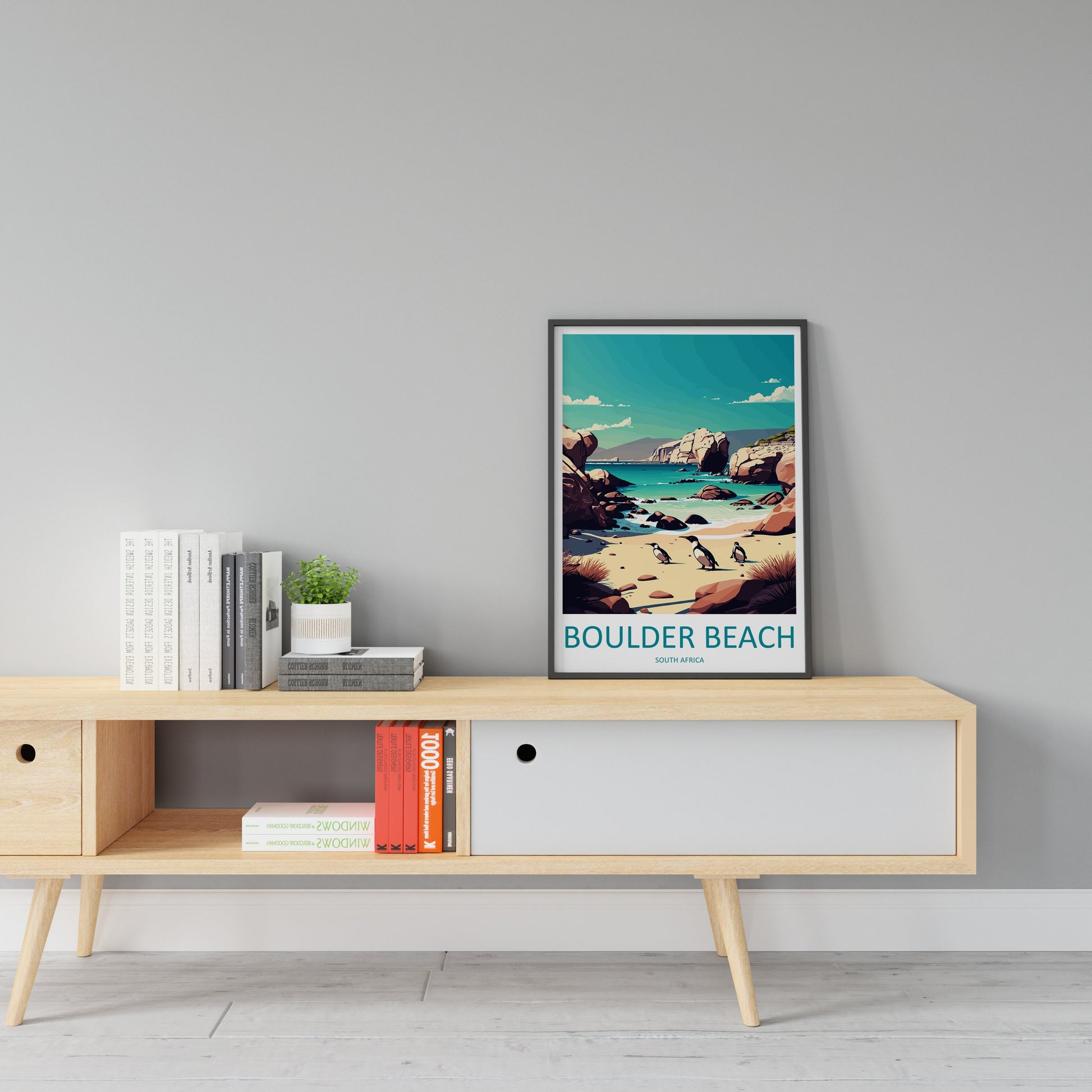 Boulder Beach Travel Print Wall Art Boulder Beach Wall Hanging Home Décor Boulder Beach Gift Art Lovers South Africa Art Print Boulder Beach