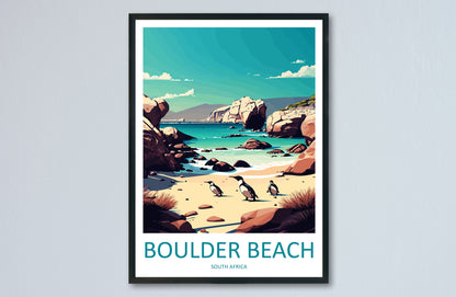 Boulder Beach Travel Print Wall Art Boulder Beach Wall Hanging Home Décor Boulder Beach Gift Art Lovers South Africa Art Print Boulder Beach