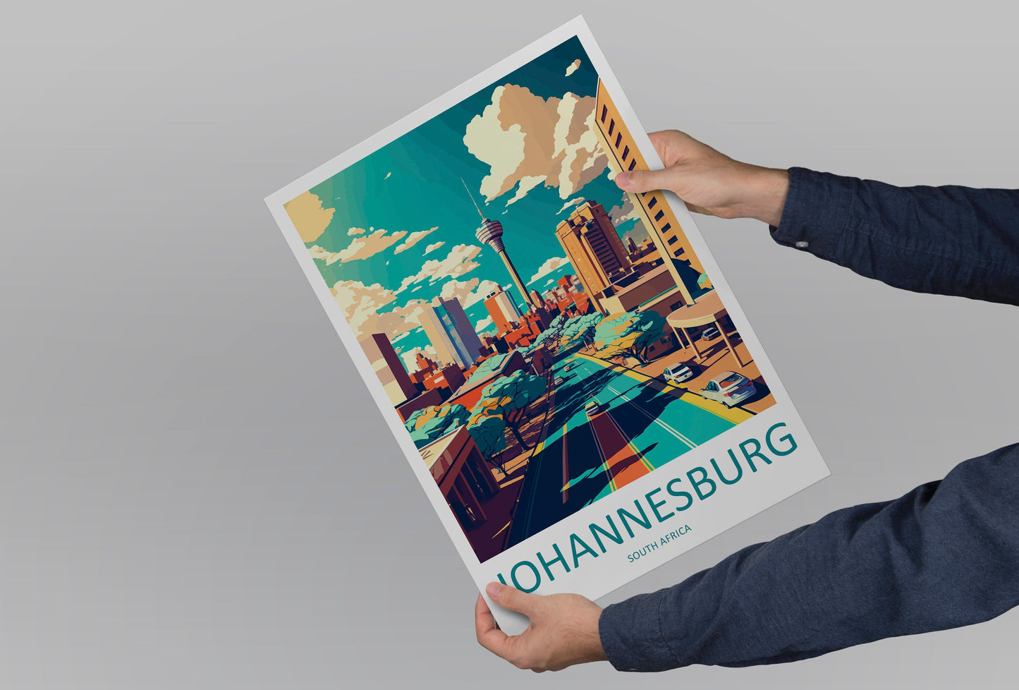 Johannesburg Travel Print Wall Art Johannesburg Wall Hanging Home Décor Johannesburg Gift Art Lovers South Africa Art Print Johannesburg Art